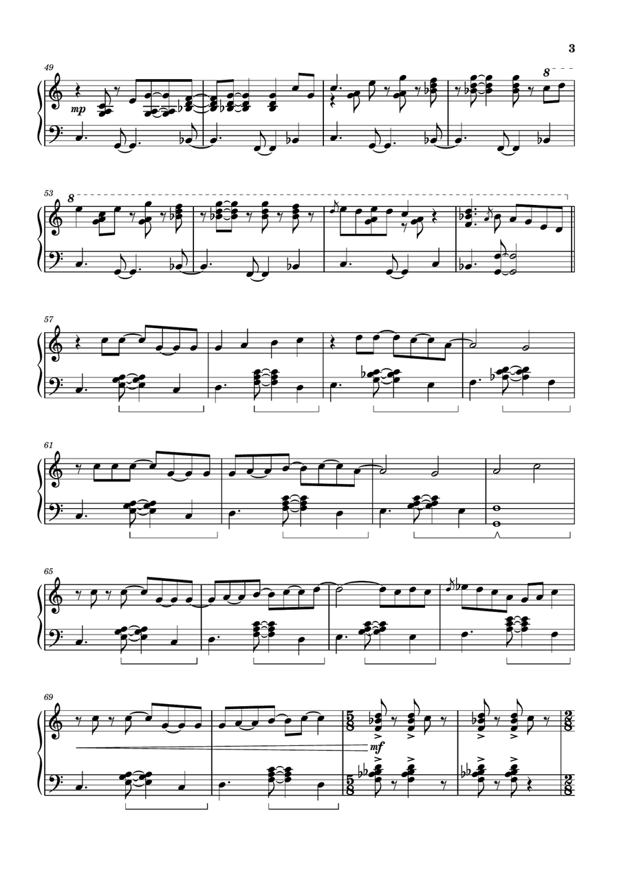Blessed Be Your Name Blessed Be Your Name Piano Solo scores gallery preview page 3