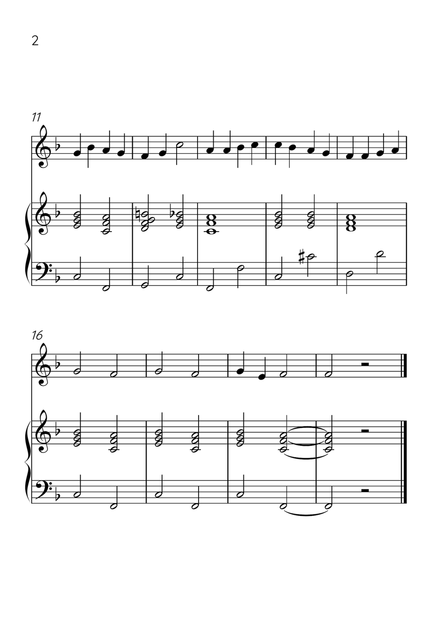 Ode to Joy - Violin and Piano in F Major - Beginner Level - Sheet Music Violin Solo scores gallery preview page 2