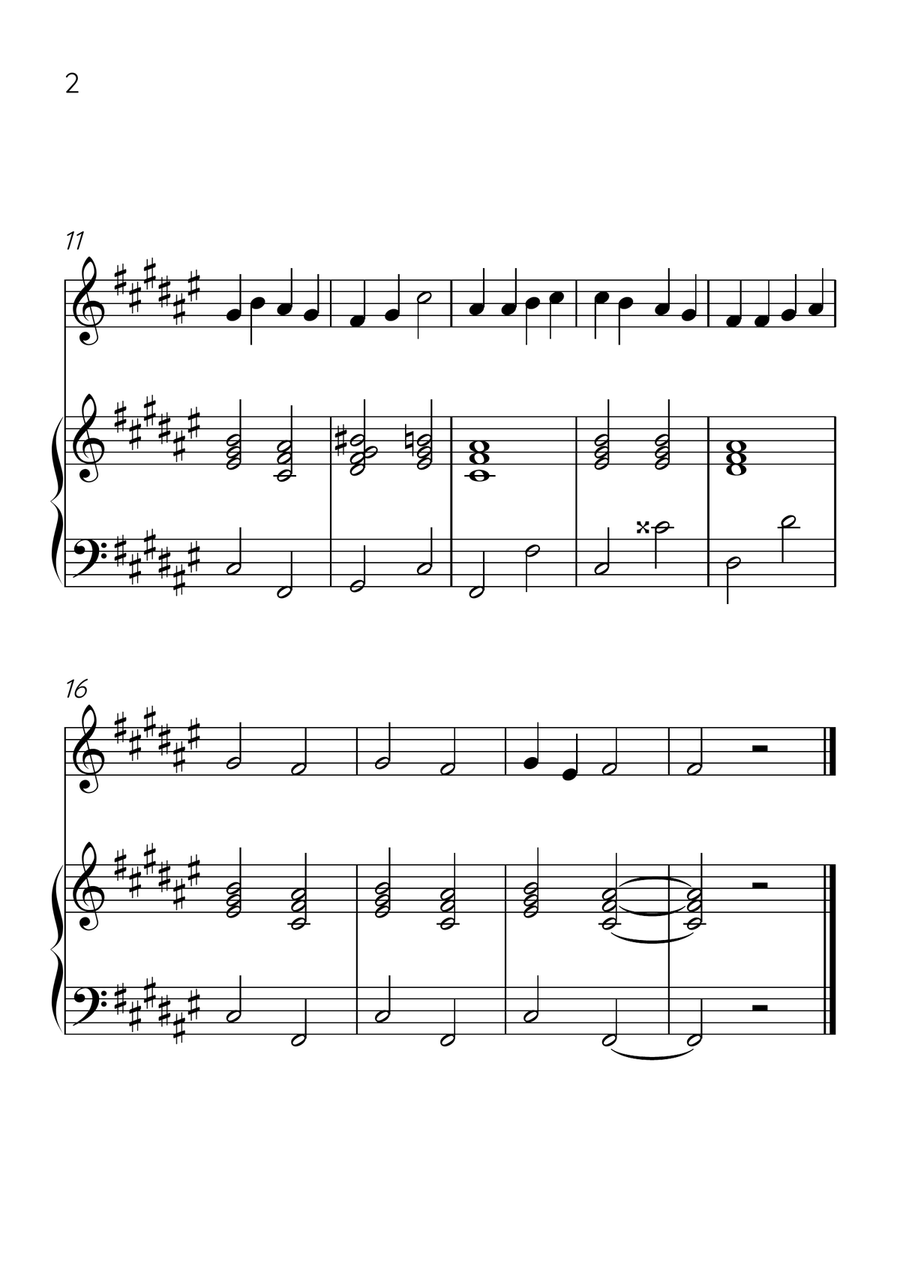 Ode to Joy - Violin and Piano in F# Major - Beginner Level - Sheet Music Violin Solo scores gallery preview page 2
