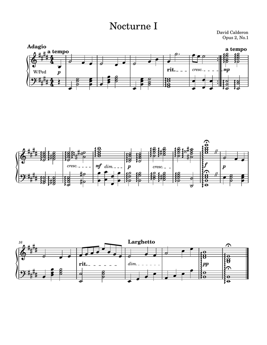 Nocturne No.1 Nocturne No.1 Piano Solo scores gallery preview page 1