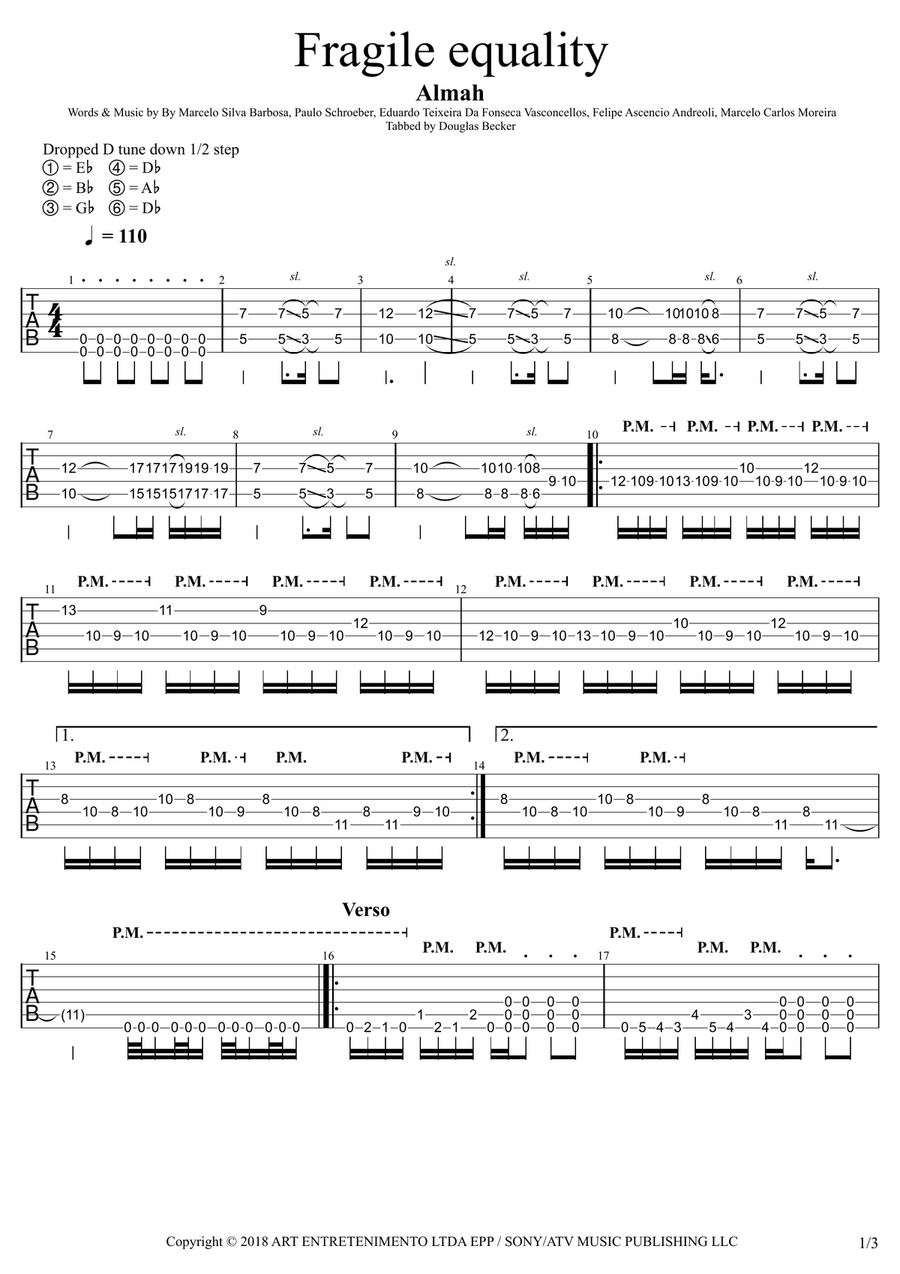 Fragile Equality Fragile Equality Acoustic Guitar scores gallery preview page 1