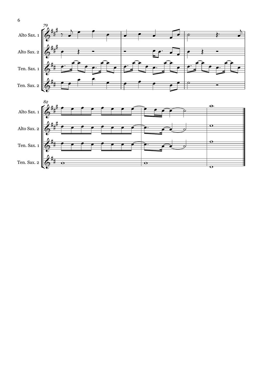 Birds Of A Feather Birds Of A Feather Saxophone Quartet scores gallery preview page 6