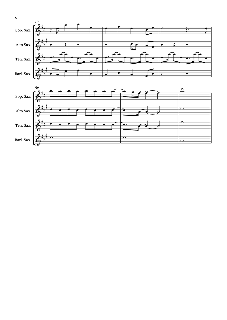 Birds Of A Feather Birds Of A Feather Saxophone Quartet scores gallery preview page 6