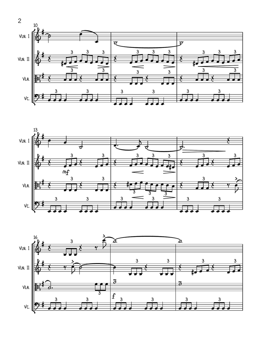 Doctor Who Theme String Quartet scores gallery preview page 2