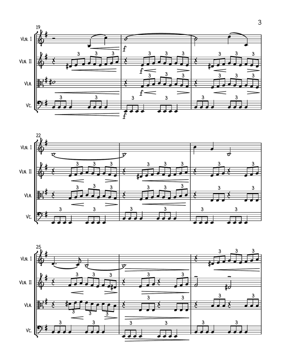 Doctor Who Theme String Quartet scores gallery preview page 3
