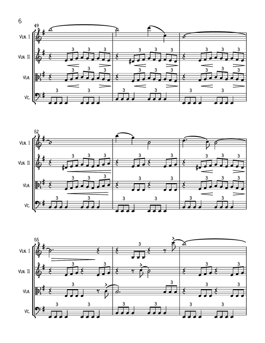 Doctor Who Theme String Quartet scores gallery preview page 6