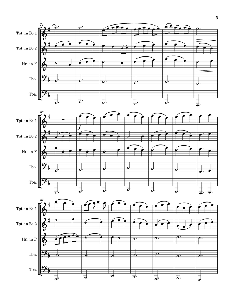 Hora Increíble- Awesome hour Brass Quintet scores gallery preview page 5