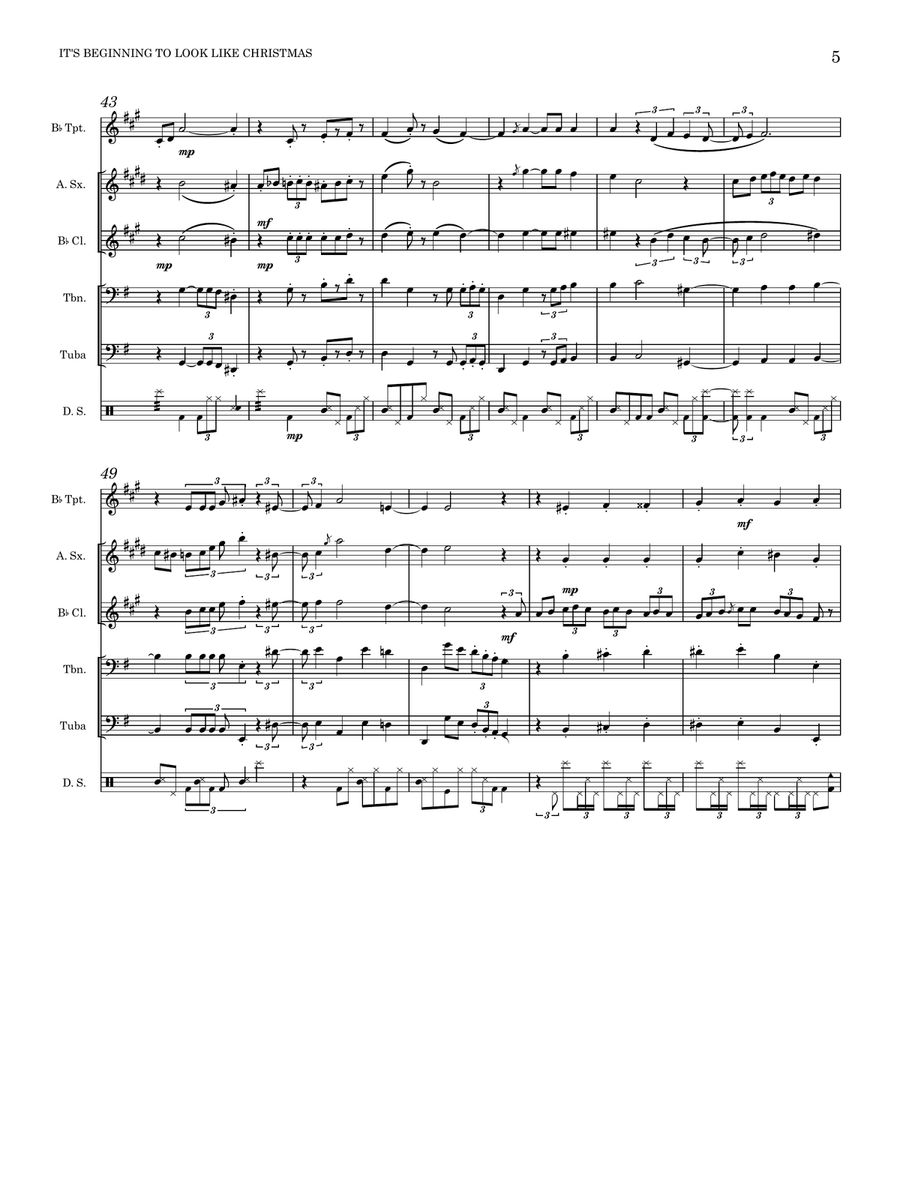 It's Beginning To Look Like Christmas Small Ensemble scores gallery preview page 5