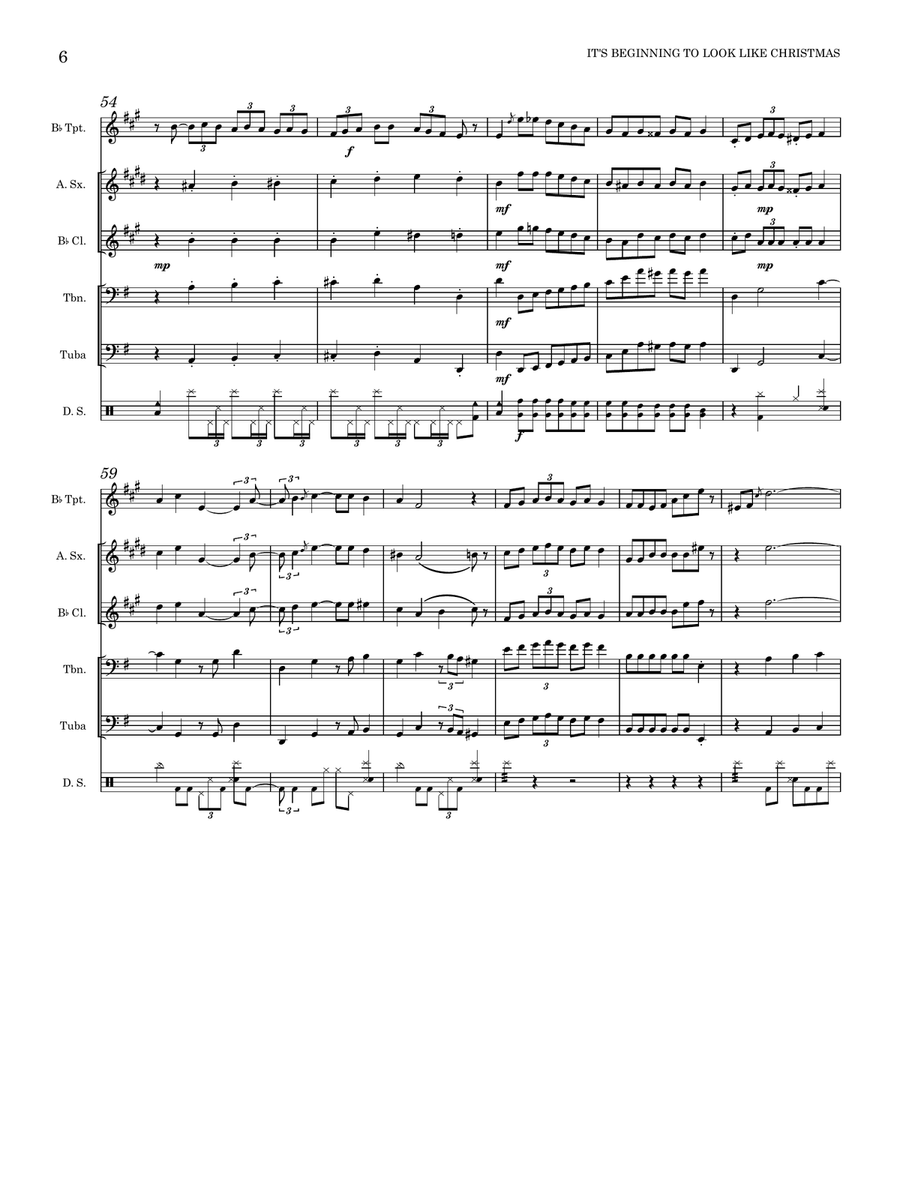 It's Beginning To Look Like Christmas Small Ensemble scores gallery preview page 6