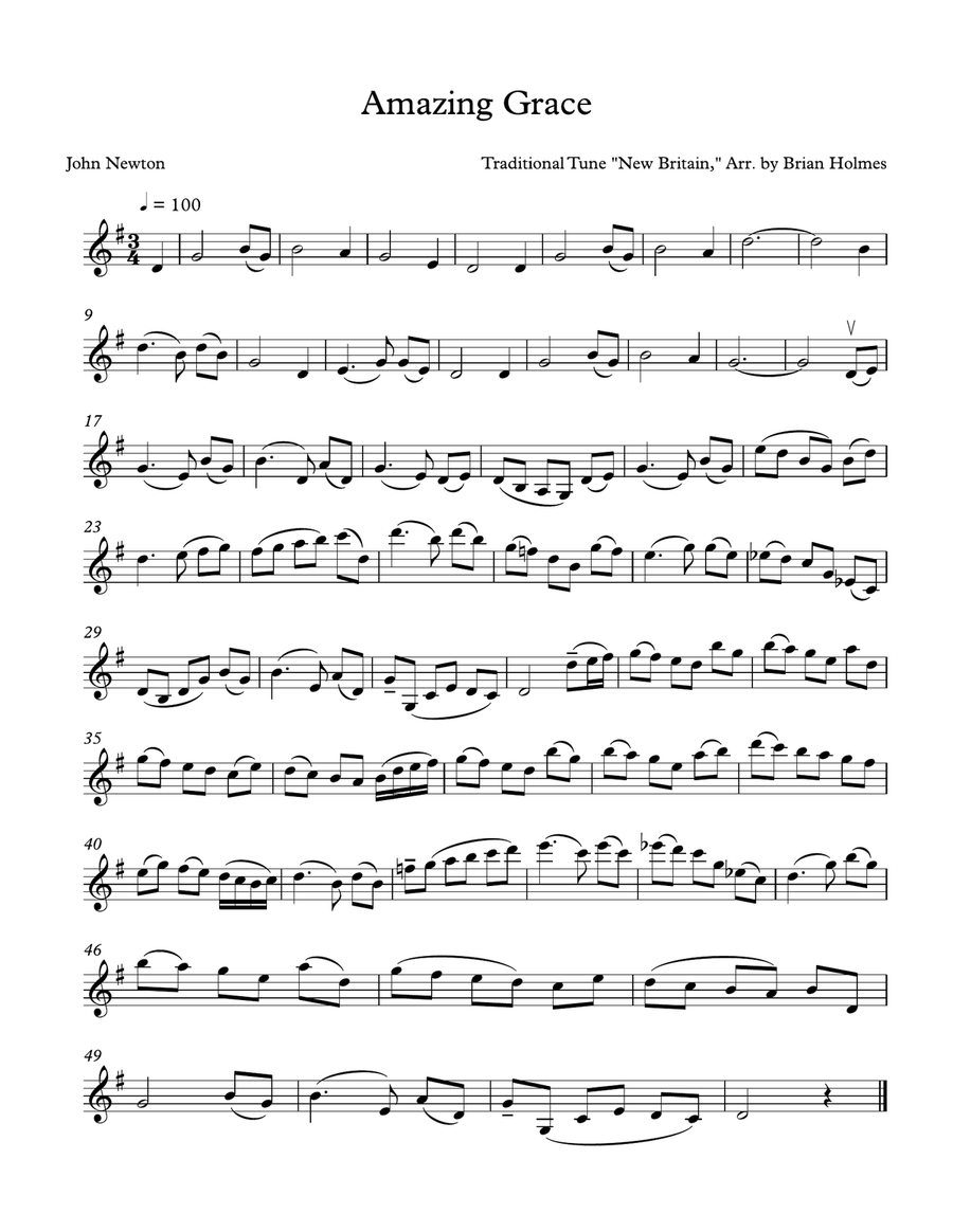 12 Sacred Arrangements for Unaccompanied Violin Violin Solo scores gallery preview page 4
