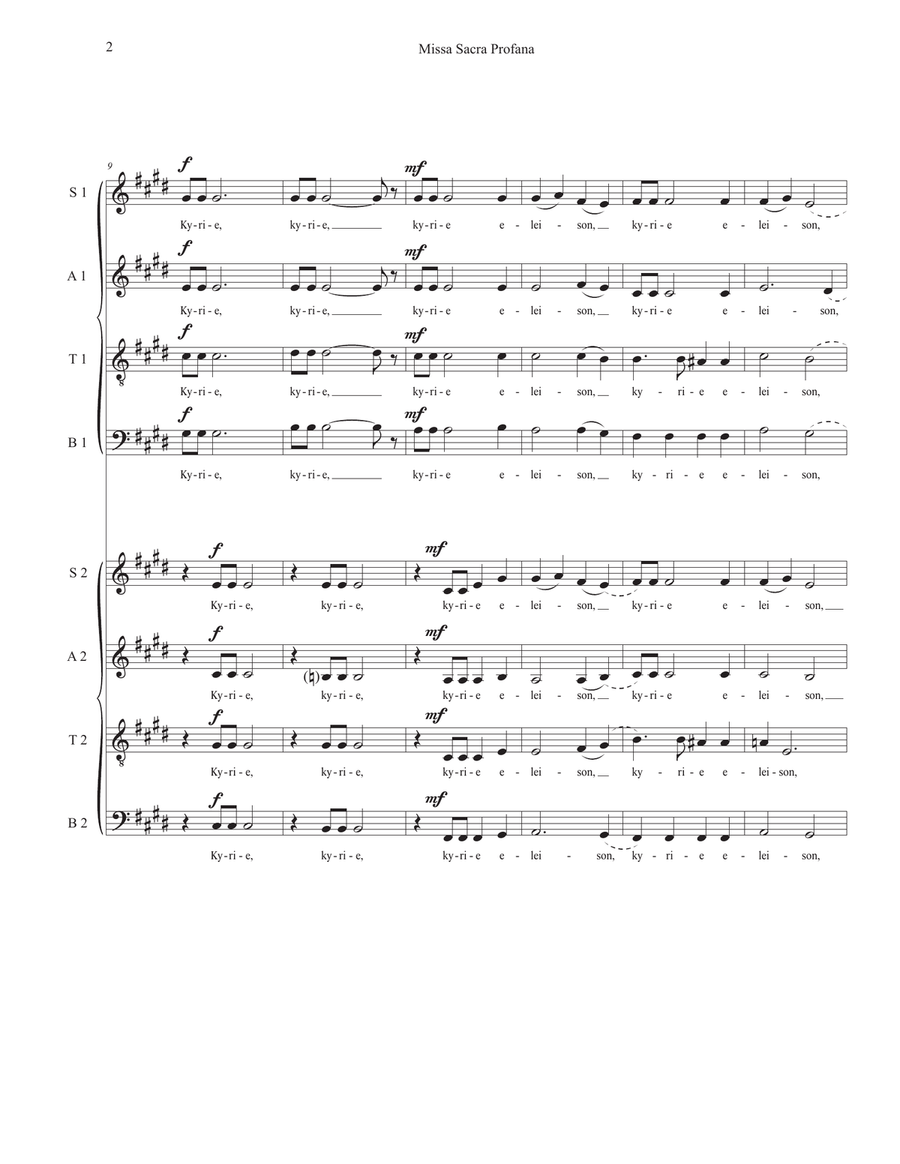 Missa Sacra Profana Missa Sacra Profana Divisi scores gallery preview page 2