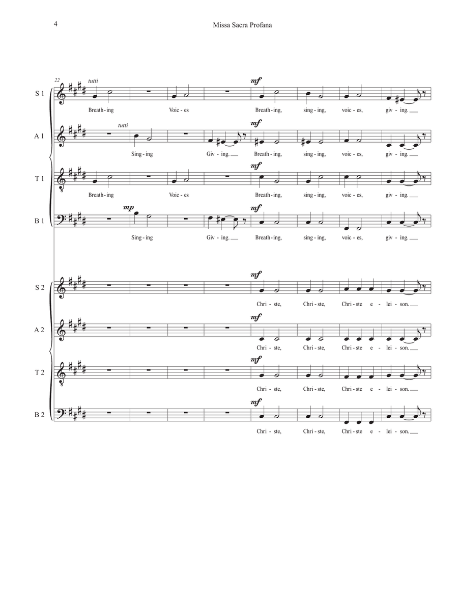 Missa Sacra Profana Missa Sacra Profana Divisi scores gallery preview page 4
