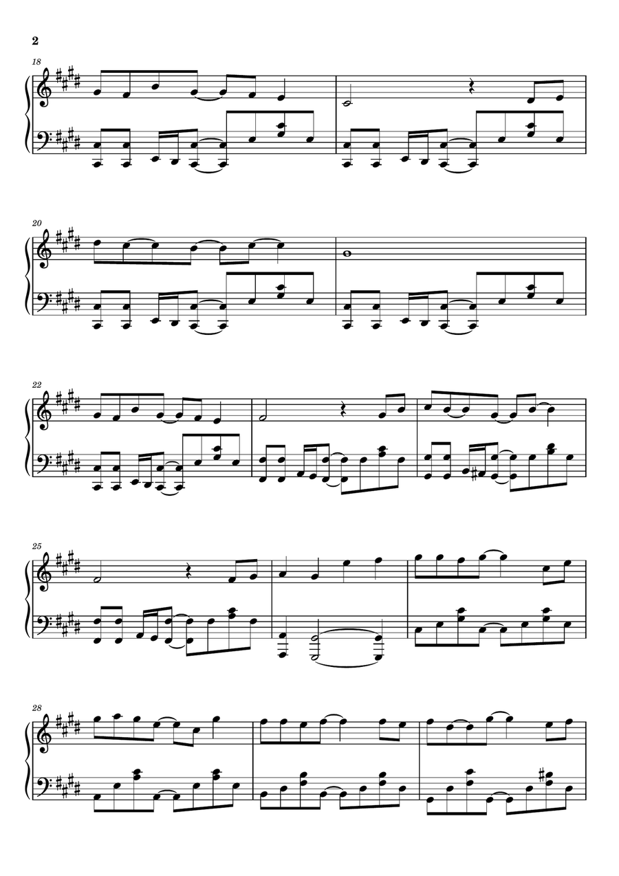 Obsession Obsession Piano Solo scores gallery preview page 2