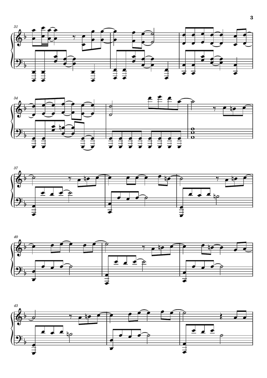 Lost Lost Piano Solo scores gallery preview page 3