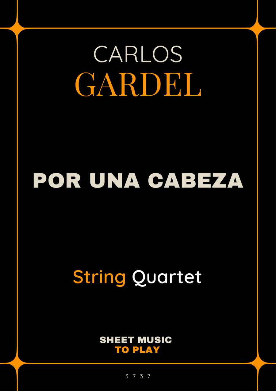 Por Una Cabeza - String Quartet (Full Score and Parts) String Quartet scores gallery preview page 1