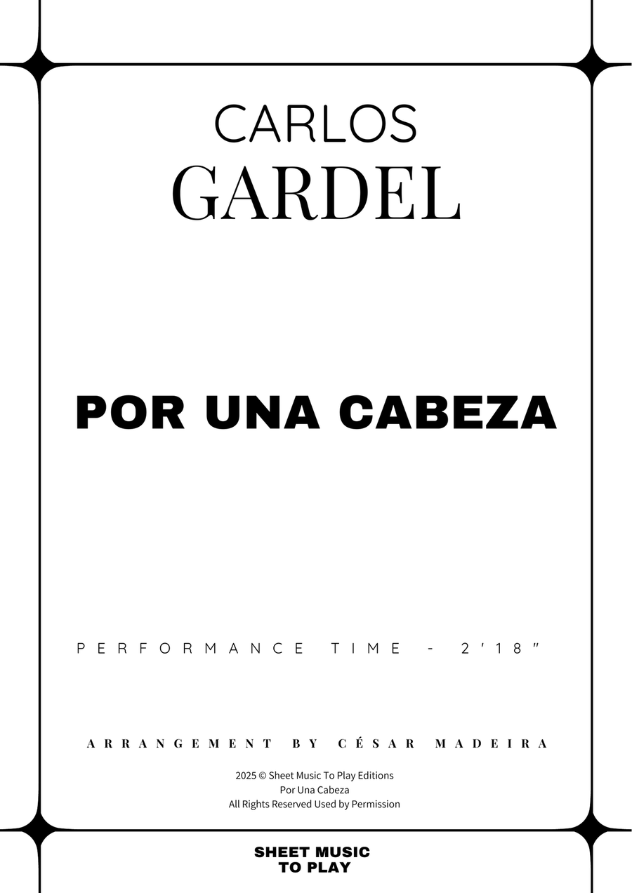 Por Una Cabeza - String Quartet (Full Score and Parts) String Quartet scores gallery preview page 2