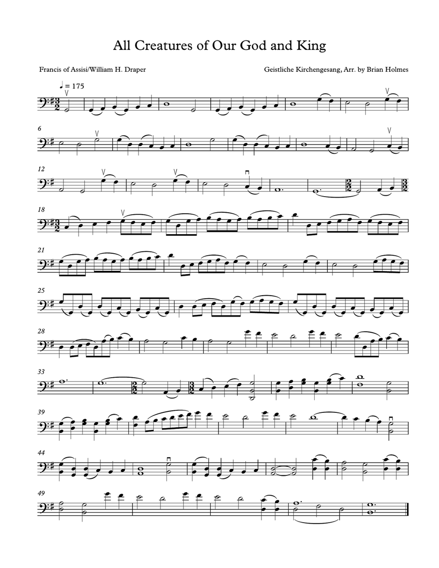 12 Sacred Arrangements for Unaccompanied Cello Cello Solo scores gallery preview page 1