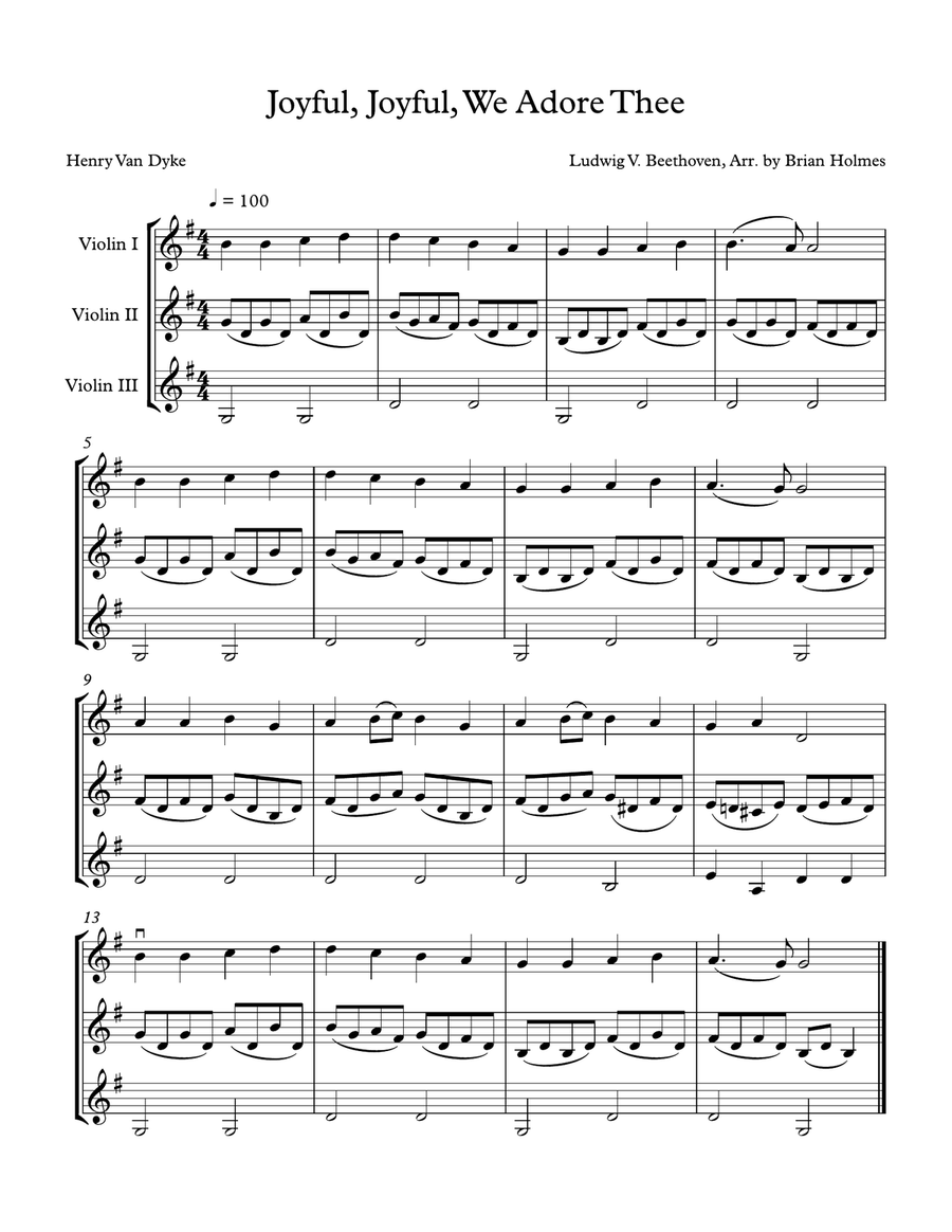 8 Sacred Arrangements for Violin Duet or Trio String Trio scores gallery preview page 3