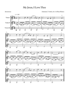 8 Sacred Arrangements for Violin Duet or Trio String Trio scores gallery preview page 4
