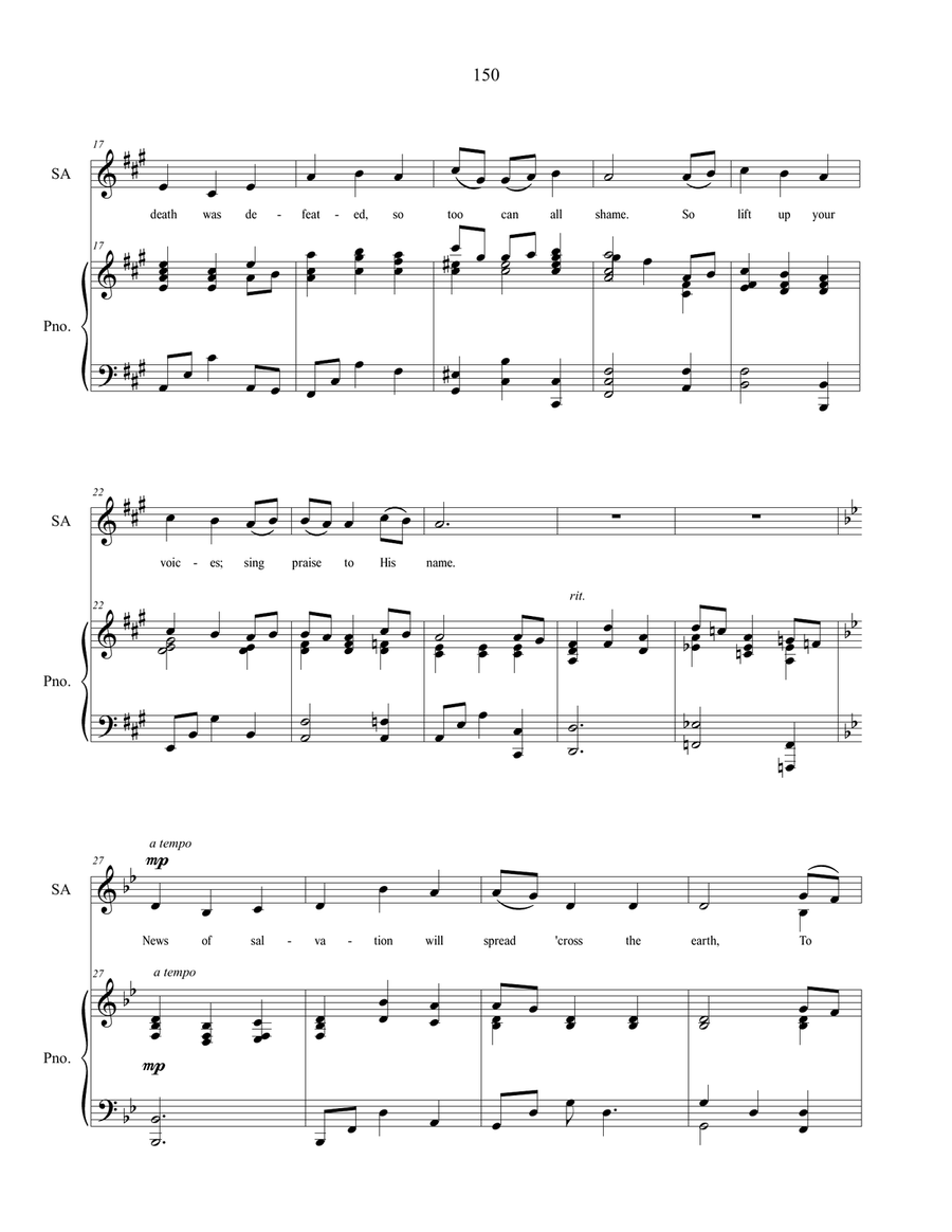 The Greatest of All, sacred music for SATB Choir 4-Part scores gallery preview page 3