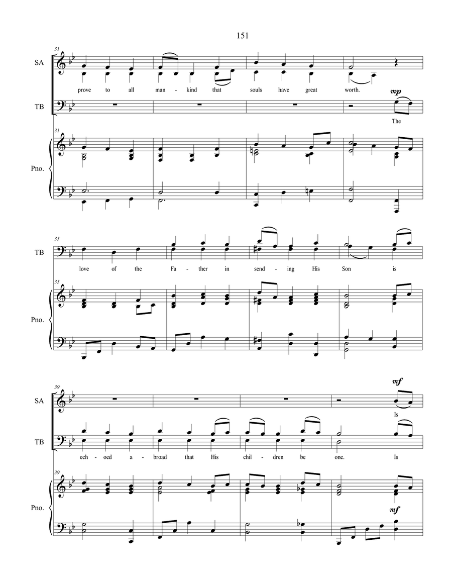 The Greatest of All, sacred music for SATB Choir 4-Part scores gallery preview page 4