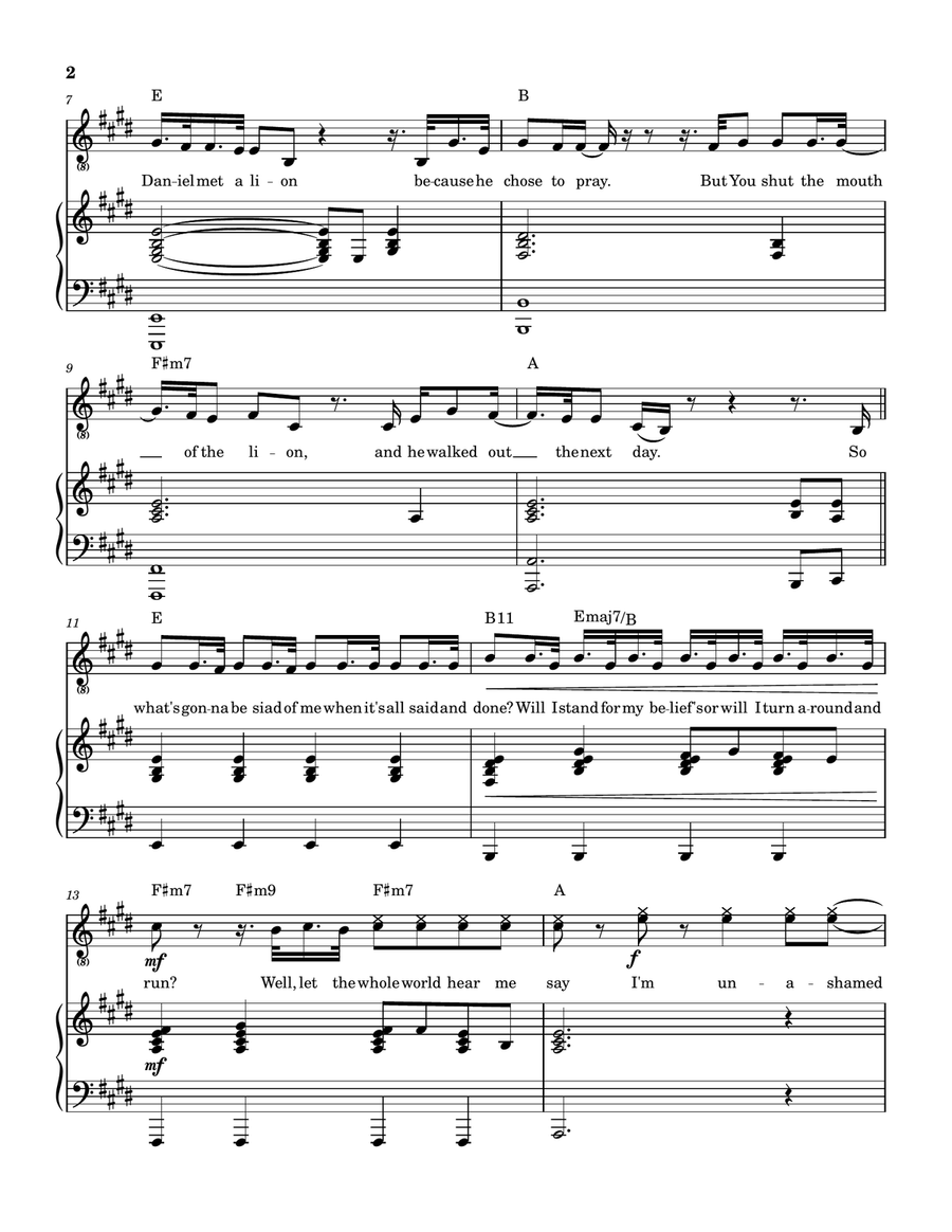 Unashamed Unashamed Piano, Vocal scores gallery preview page 3