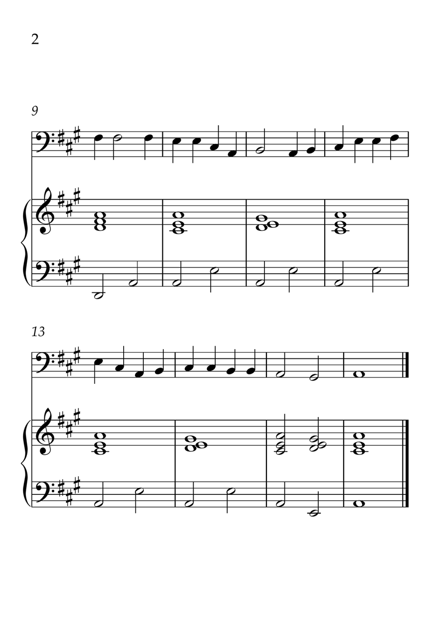 Oh! Susanna - Cello and Piano in A Major - Beginner Level - Sheet Music Piano scores gallery preview page 2