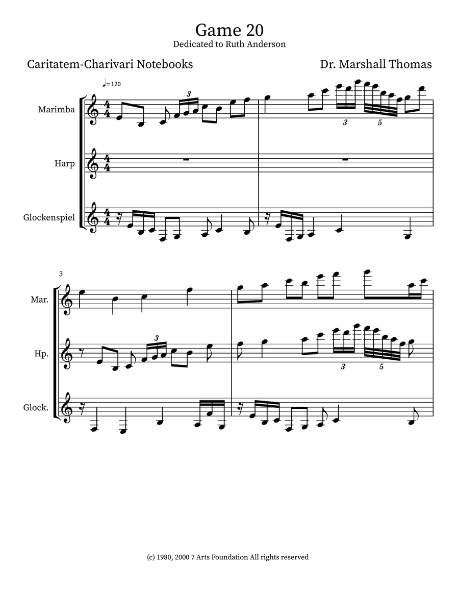 Game 20 Game 20 Small Ensemble scores gallery preview page 1