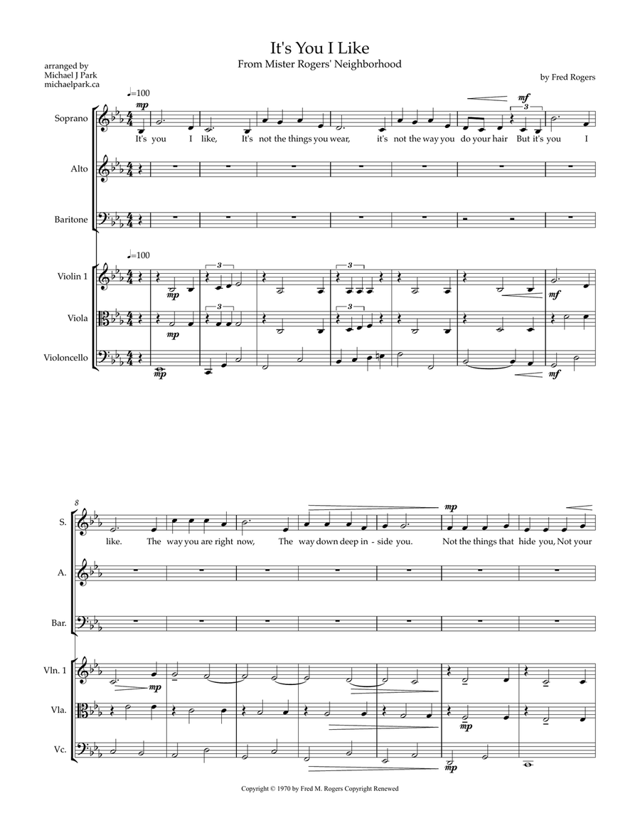 It's You I Like Small Ensemble scores gallery preview page 1
