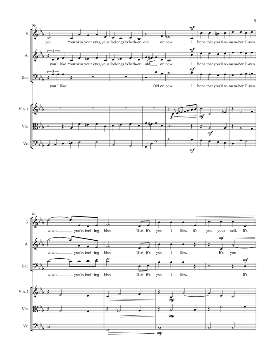 It's You I Like Small Ensemble scores gallery preview page 5