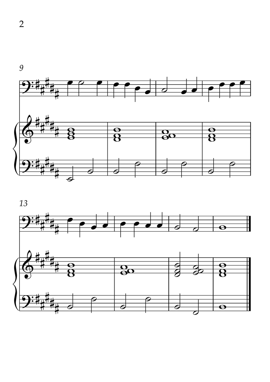 Oh! Susanna - Cello and Piano in B Major - Beginner Level - Sheet Music Piano scores gallery preview page 2