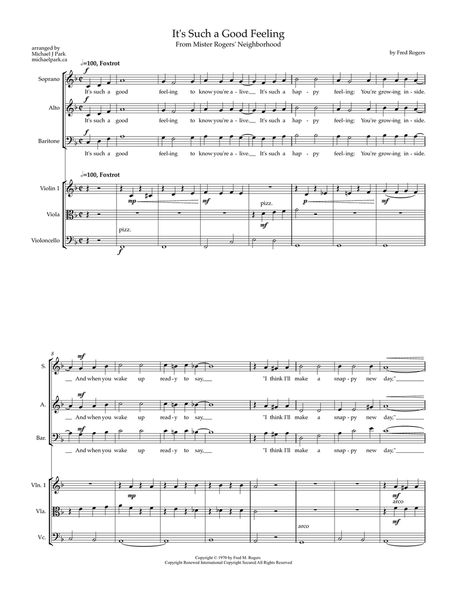 It's Such A Good Feeling Small Ensemble scores gallery preview page 1