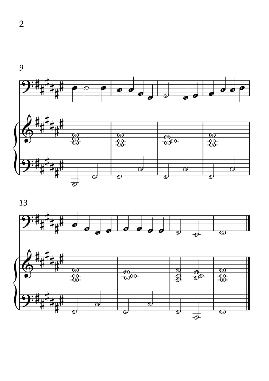 Oh! Susanna - Cello and Piano in F# Major - Beginner Level Letter Names - Sheet Music Piano scores gallery preview page 2