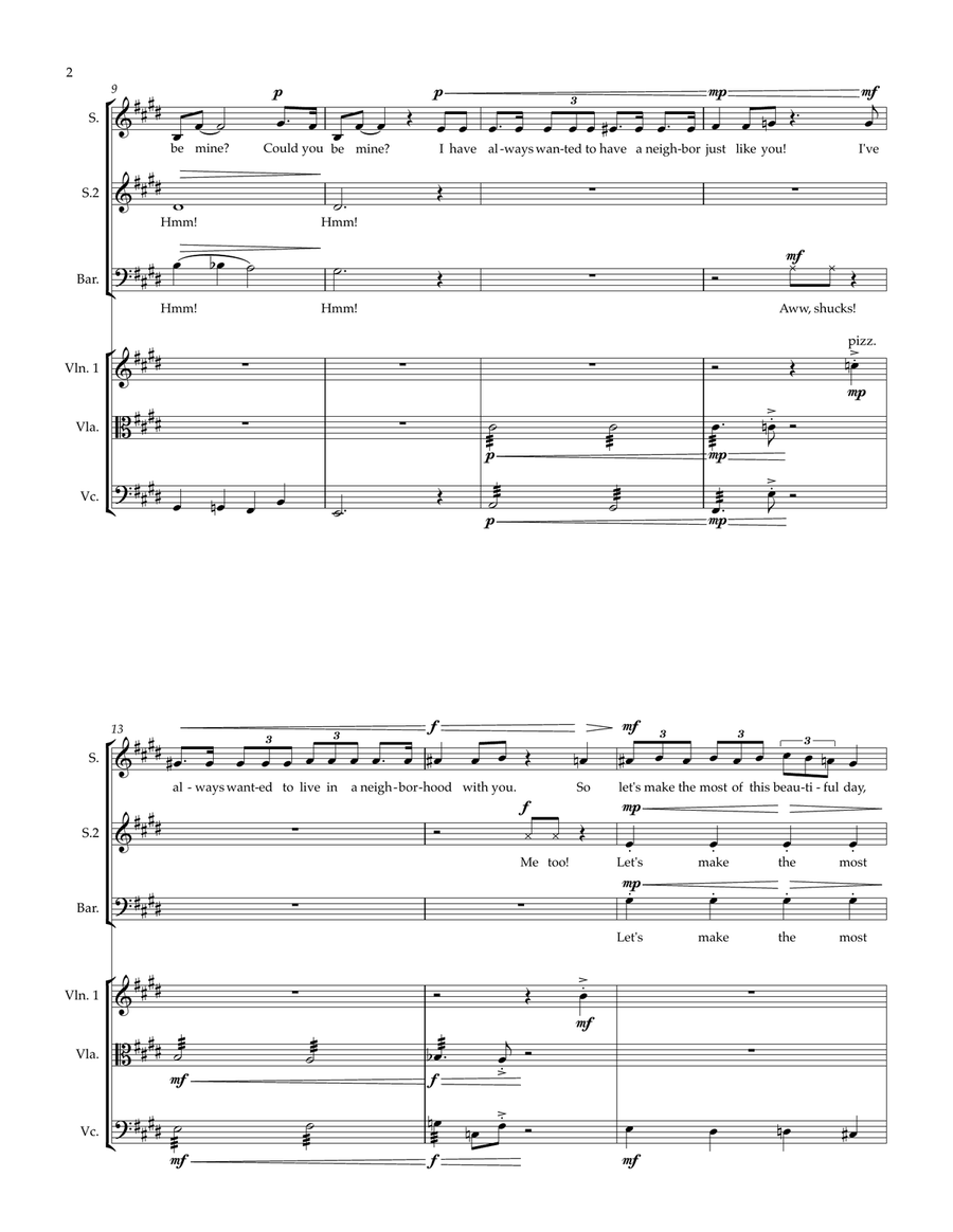 Won't You Be My Neighbor? (It's A Beautiful Day In The Neighborhood) 3-Part scores gallery preview page 2