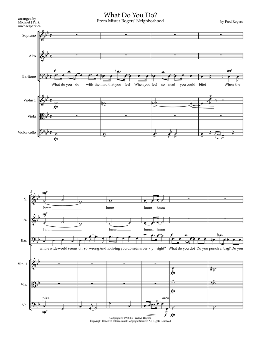 What Do You Do? 3-Part scores gallery preview page 1