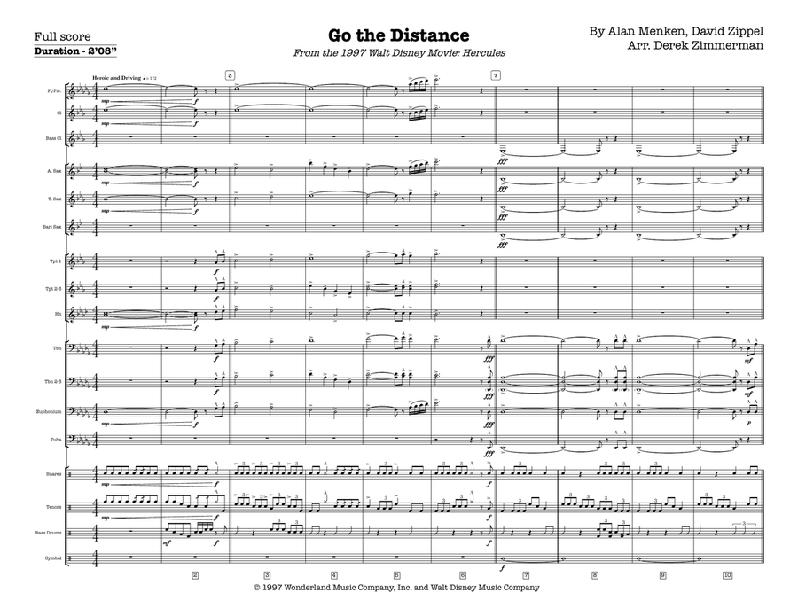 Go The Distance Go The Distance Marching Band scores gallery preview page 1