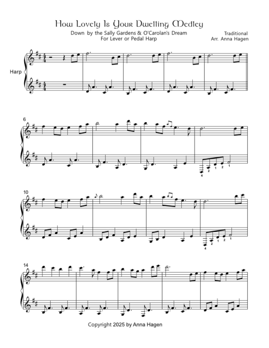 How Lovely Is Your Dwelling Celtic Harp scores gallery preview page 2