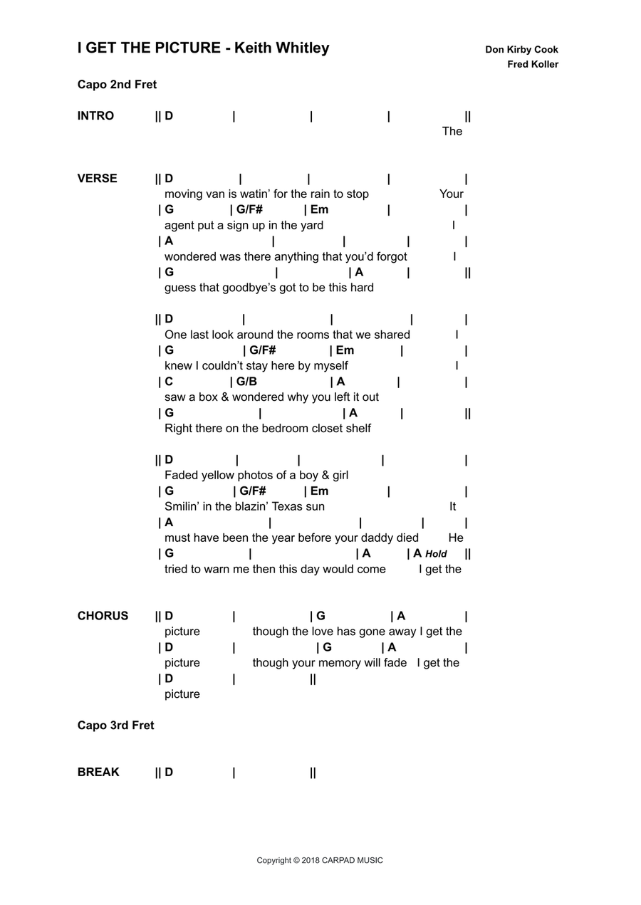I Get The Picture I Get The Picture Acoustic Guitar scores gallery preview page 1