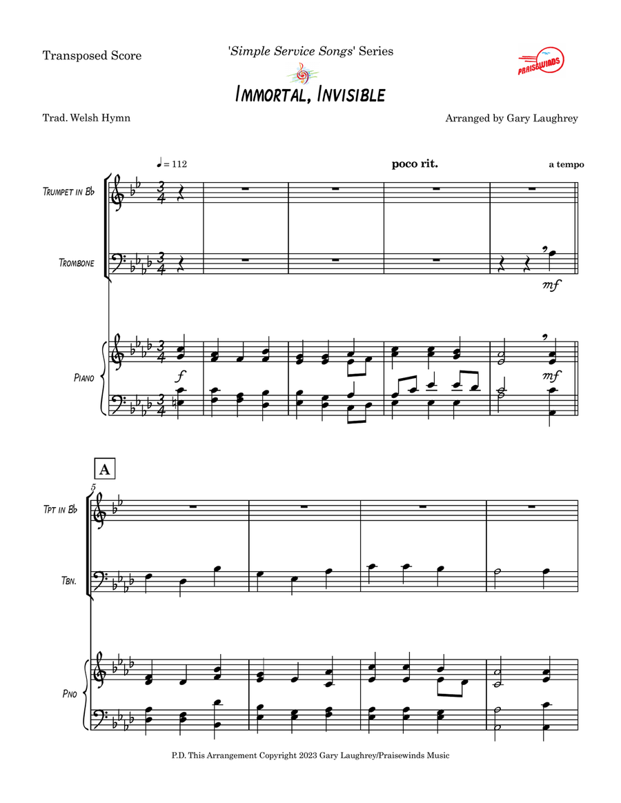 Immortal, Invisible Immortal, Invisible Trombone Duet scores gallery preview page 2