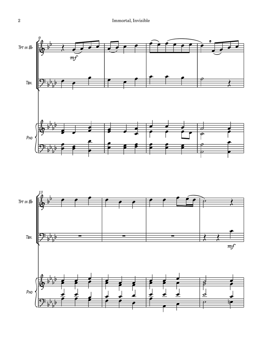 Immortal, Invisible Immortal, Invisible Trombone Duet scores gallery preview page 3