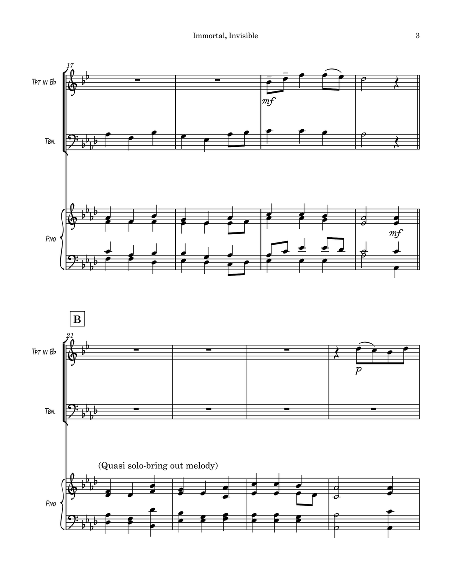 Immortal, Invisible Immortal, Invisible Trombone Duet scores gallery preview page 4