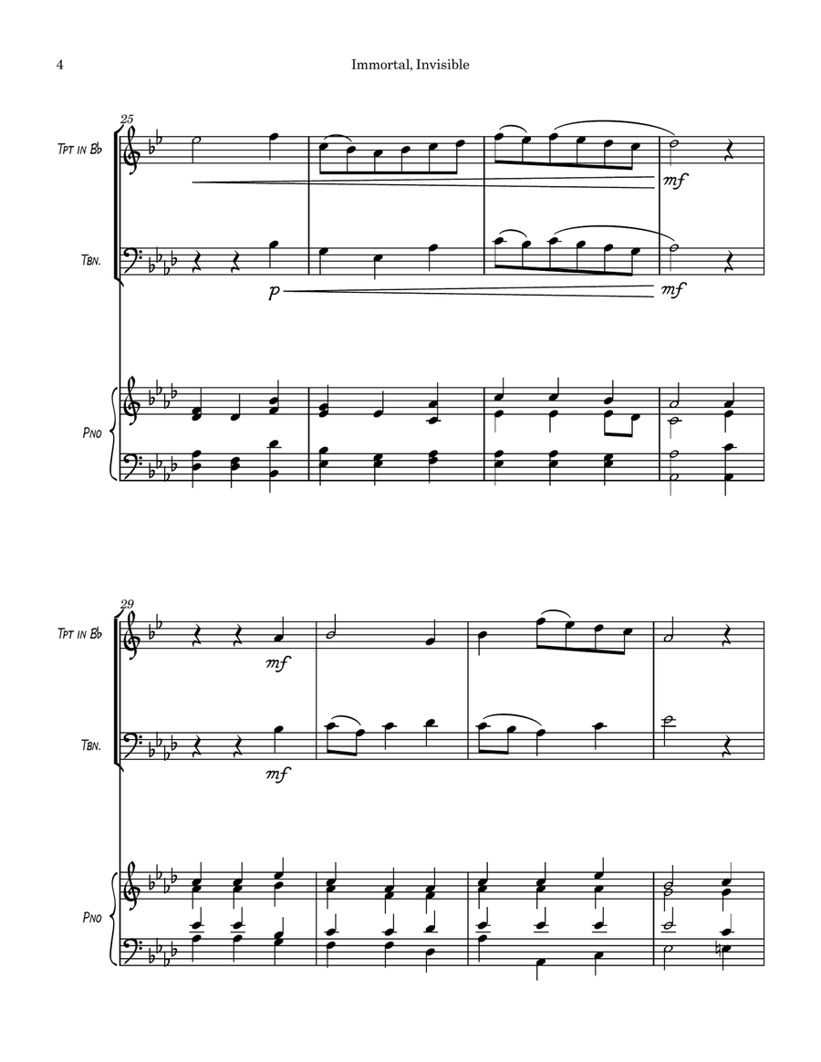 Immortal, Invisible Immortal, Invisible Trombone Duet scores gallery preview page 5