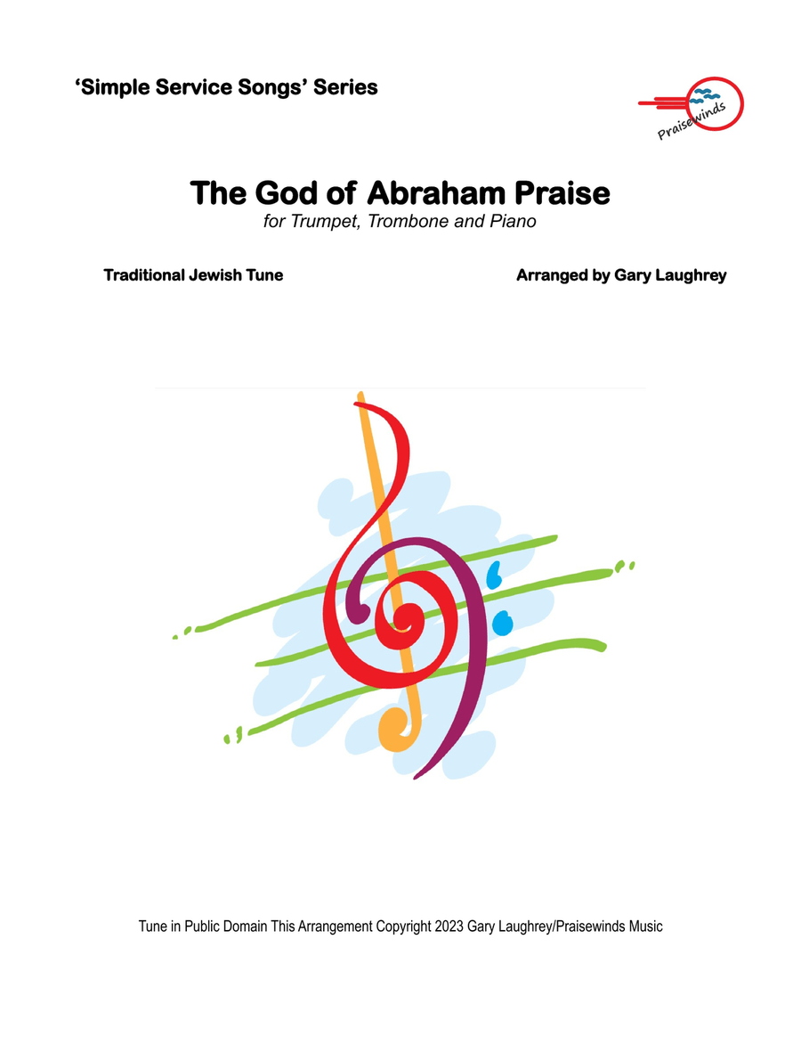 The God of Abraham Praise Trombone Duet scores gallery preview page 1