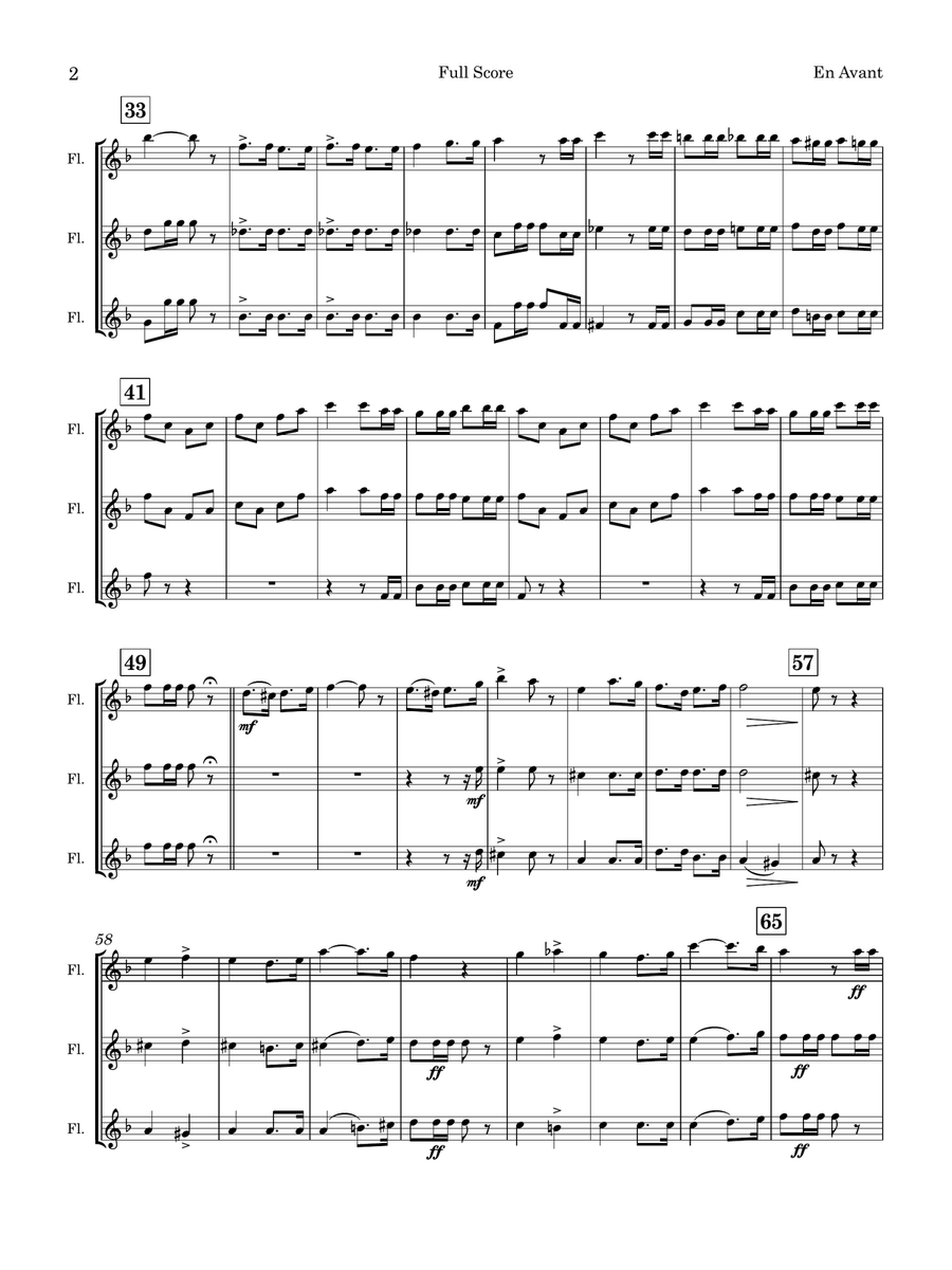 Eugene DARDET | En Avant | for Flute Trio Flute Trio scores gallery preview page 6