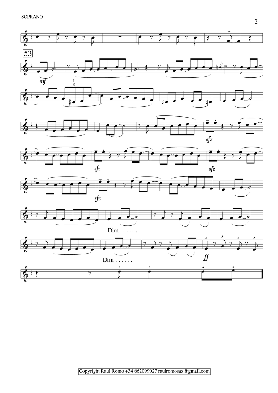 A Asucar - SAXOPHONE QUARTET - Saxophone Quartet scores gallery preview page 6