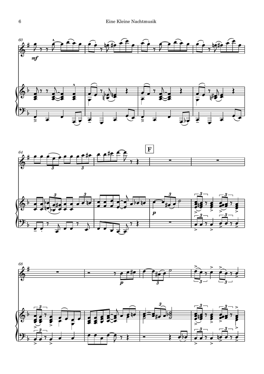Eine Kleine Nachtmusik: Mov. 1 B-Flat Clarinet scores gallery preview page 6