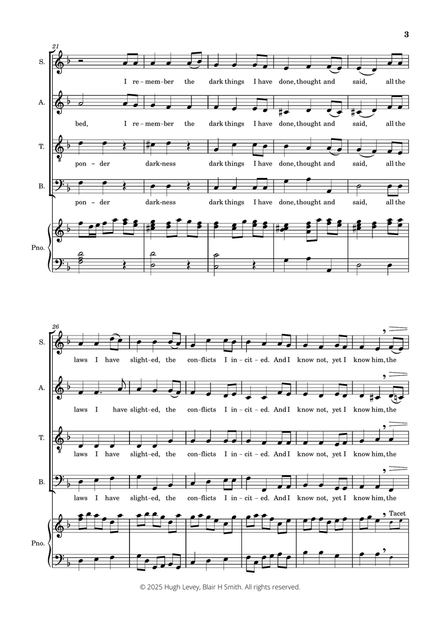 Father Forgive Them (Father Forgive Us) for SATB Choir with Piano accompaniment 4-Part scores gallery preview page 6