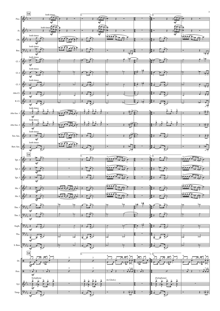Medley: Manchild (Cherry/ with 7 Seconds Concert Band scores gallery preview page 3