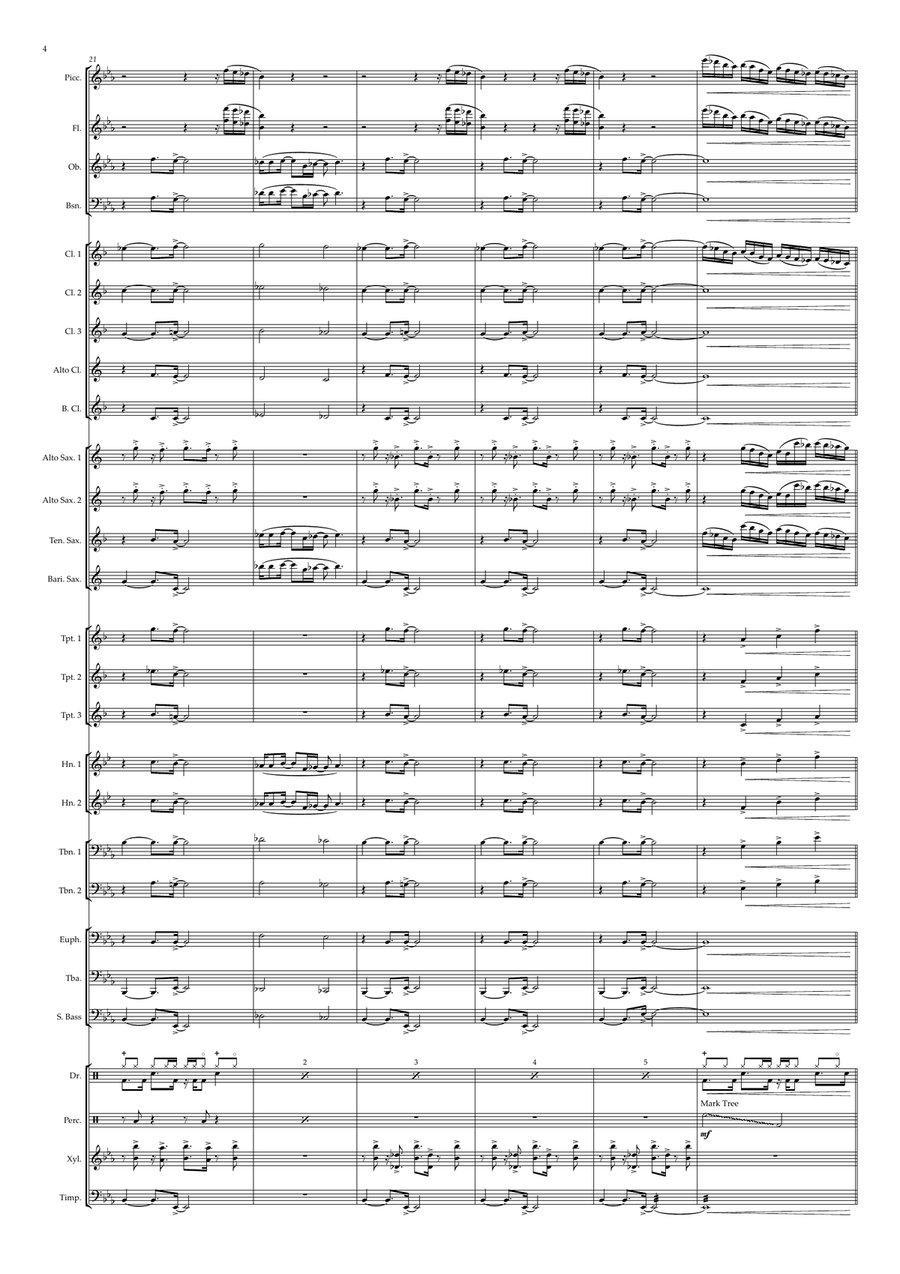 Medley: Manchild (Cherry/ with 7 Seconds Concert Band scores gallery preview page 4