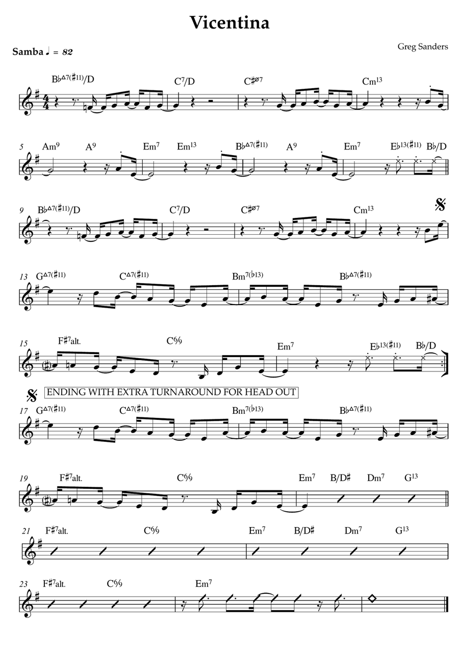 Vicentina Vicentina Piano scores gallery preview page 1